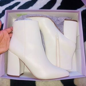 Madden Girl Meeko White Booties
